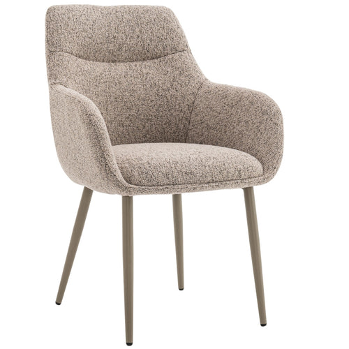 DÉJA Living Eetkamerstoel Noé - Taupe/Taupe - Zithoogte 47cm - Set van 2 - vtwonen shop