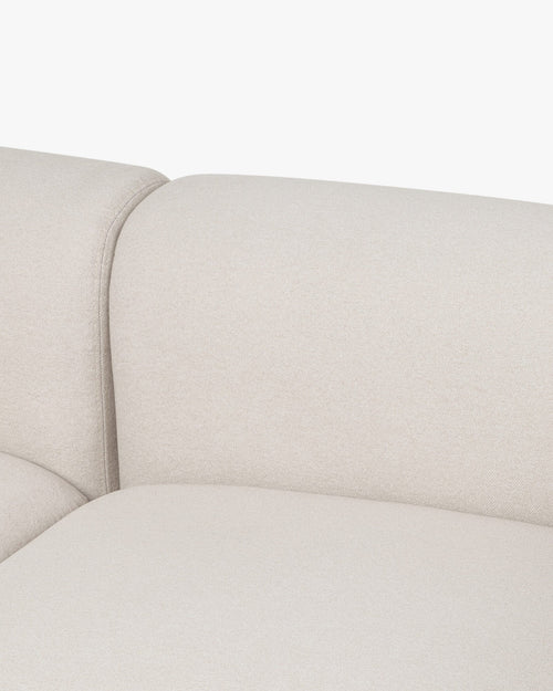 noo.ma Flom 2-zits bank Cloud Beige - zacht comfort, polyester bekleding