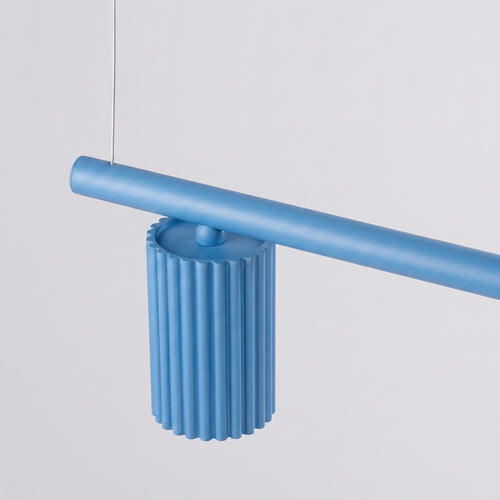 Sollux Lighting Kroonluchter KARBON 4 lichtblauw - 122x6,5x212cm