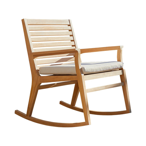 Tikamoon Massief teakhouten tuinschommelstoel - Naturel - vtwonen shop