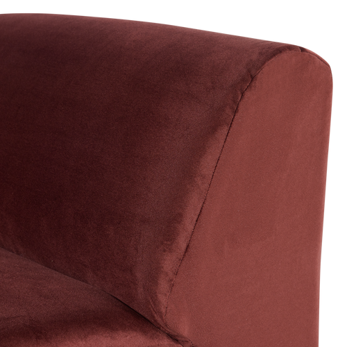 WOOOD 1-zits bank Mojo Base - Velvet - Kastanjebruin - 74x84x97