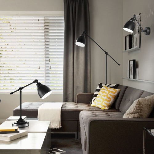 Ideal Lux Newton - Verstelbare 1 Light Indoor Wandlamp Mat Zwart, E27