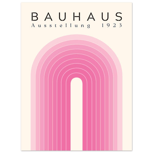 Artfulprints  Bauhaus - Pink rainbow   poster 30x40 cm - vtwonen shop