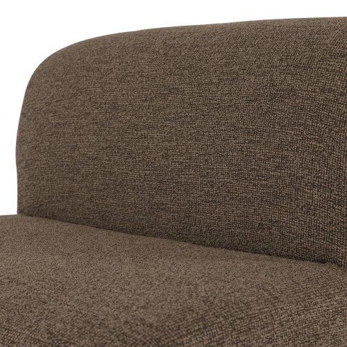 WOOOD eetbank 84 cm rugleuning Mojo Base - Bouclé - Bruin - 83x84x76