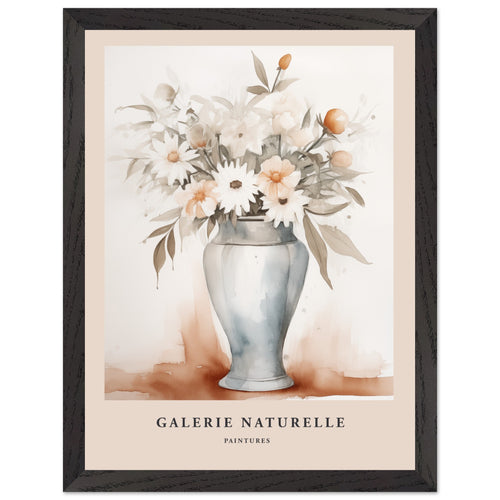 Artfulprints Poster met Lijst Bloemen in vaas 3   - 30x40 cm - Meerkleurig