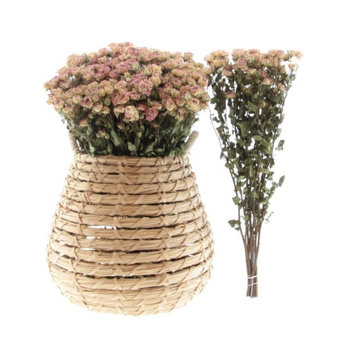 My Flowers.shop Tien gedroogde wit-roze trosrozen | Lengte 50 centimeter | Per bos te bestellen - vtwonen shop