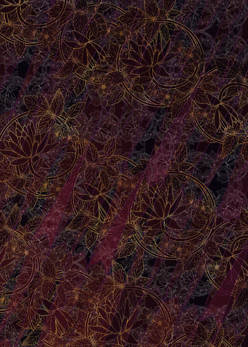 Sanders & Sanders fotobehang lotus paars en bordeaux rood - 200 x 280 cm - 611824 - vtwonen shop