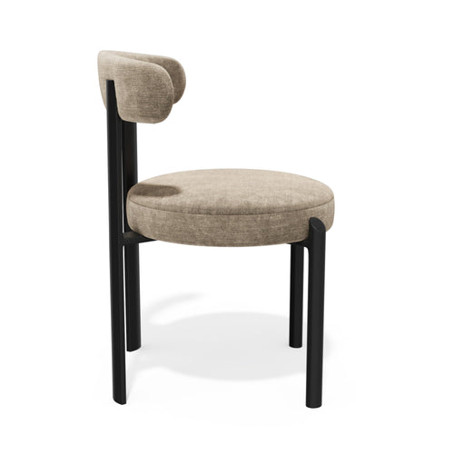 Premium Interiors - Set van 2 stoelen NOMA - zacht aanvoelende geweven stof mol 56cm