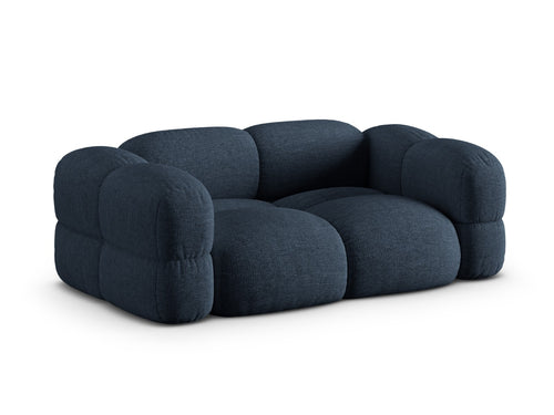 Cosmopolitan Design Bank Loretto 3-zits, structurele stof donkerblauw - 100x210x68cm
