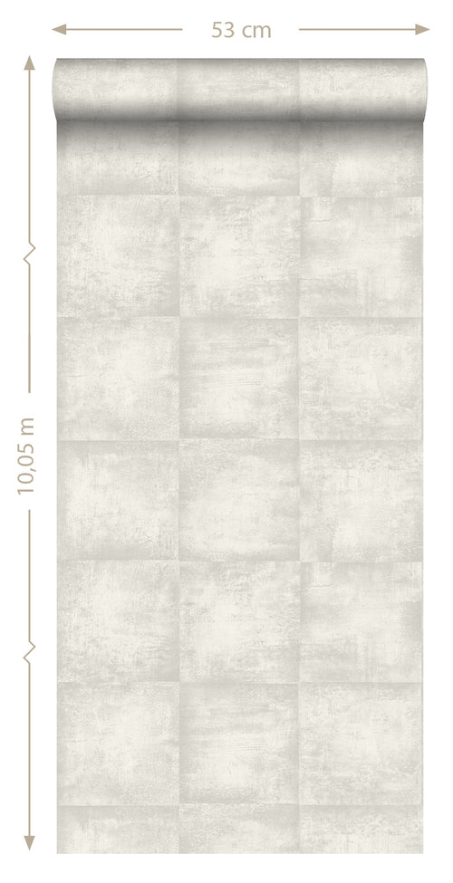 ESTAhome behang betonlook lichtgrijs - 53 cm x 10.05 m - 138202