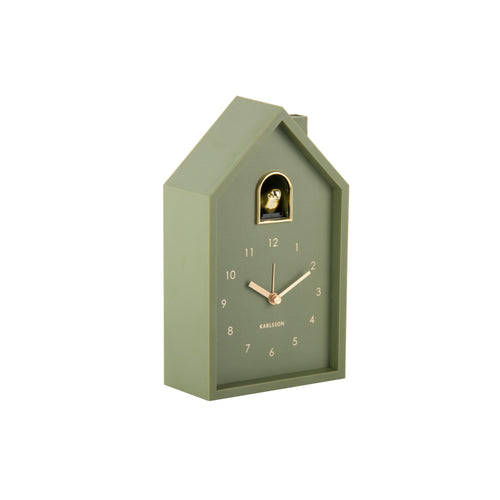 Karlsson wekker Modern Cuckoo Oro - groen - 15x11.5x20cm