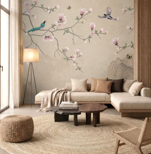 Sanders & Sanders fotobehang oosters motief beige en bruin - 375 x 270 cm - 601464