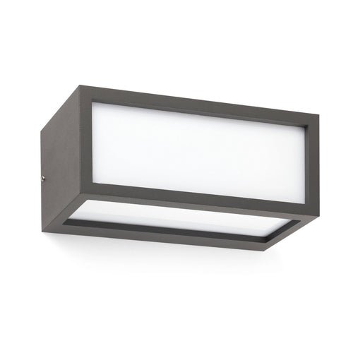 Faro Tejo - 1 Licht Wandlamp Buiten Donkergrijs IP54, E27