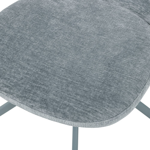 WOOOD eetkamerstoelen Femke - Chenille - Blauw - Set van 2