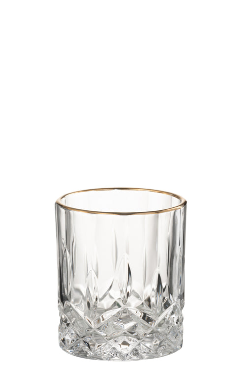 J-Line glas Franco - goud/transparant - vtwonen shop