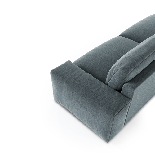 Sia Home - 3-zitsbanken BLISS - Zacht aanvoelende geweven stof - Blauwe jeans - 220cm - vtwonen shop