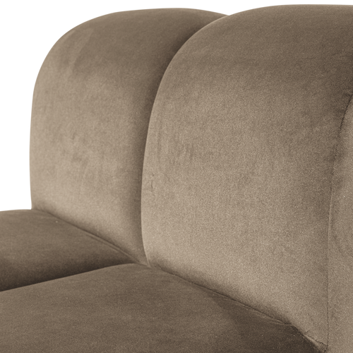 WOOOD eetbank 84 cm met rugleuning Mojo - Velvet - Khaki - 83x84x73