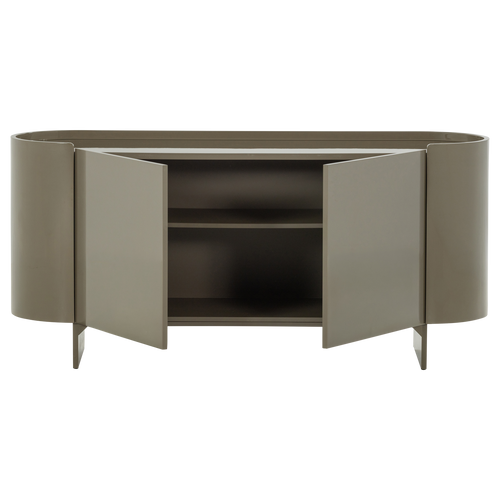 WOOOD tv meubel 160 cm Liora - Hout - Hoogglans Groen - 75x160x45