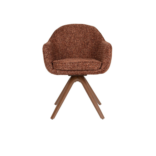 Housecraft Living Batoul Eetkamerstoelen Armleuning Terra/ Rood - Set van 2
