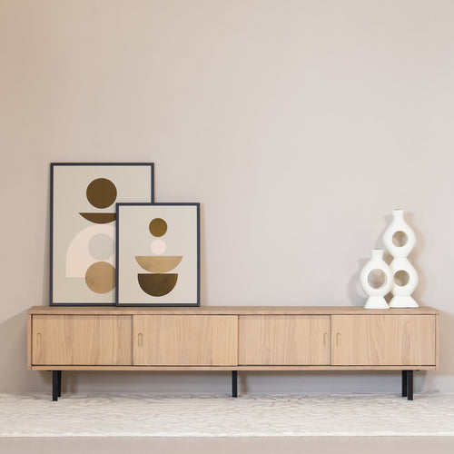 DÉJA Living Tv-Meubel Ilja - Metaal/Eikenhout - Naturel - 200cm