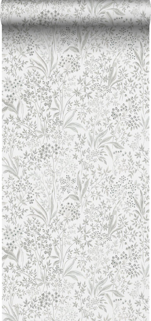 Borastapeter behang bladeren grijs - 53 cm x 10.05 m - 661010 - vtwonen shop