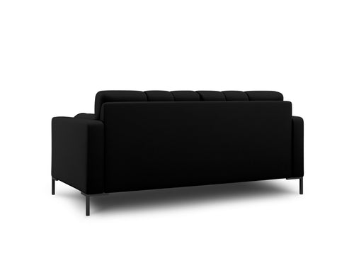 Cosmopolitan Design Bank Bali 2-zits, structurele stof, zwart - 96x152x75cm