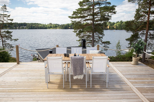 Rebellenclub Rechthoekige Tuintafel Tonga - 210 x 100cm - Wit - vtwonen shop