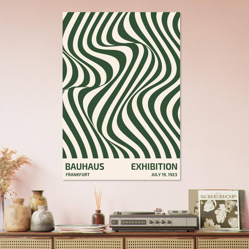 Artfulprints  Bauhaus - Exhibition Frankfurt green   poster 30x40 cm - vtwonen shop