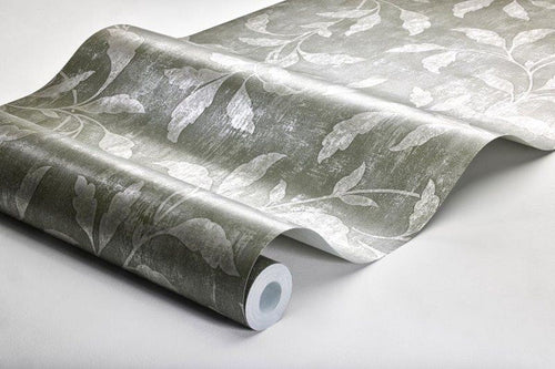 Borastapeter behang bladeren vergrijsd groen - 53 cm x 10.05 m - 660276 - vtwonen shop