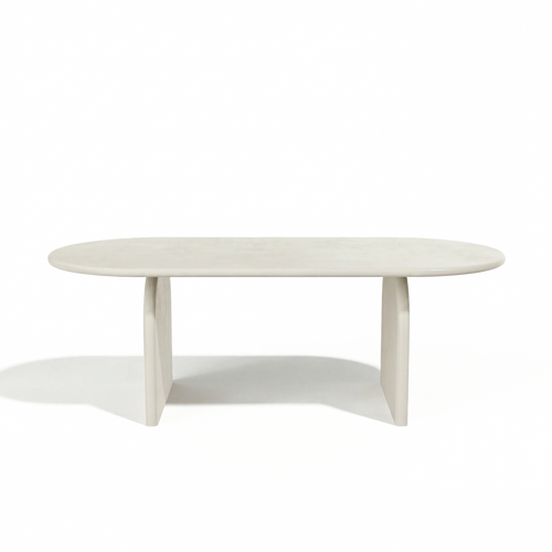 Premium Interiors - Eettafel BRIA - microcement wit 200cm