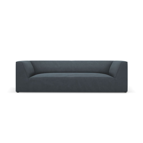 Cosmopolitan Design - Bank Siena 3-zits, ribfluwelen blauw - 92x232x69cm