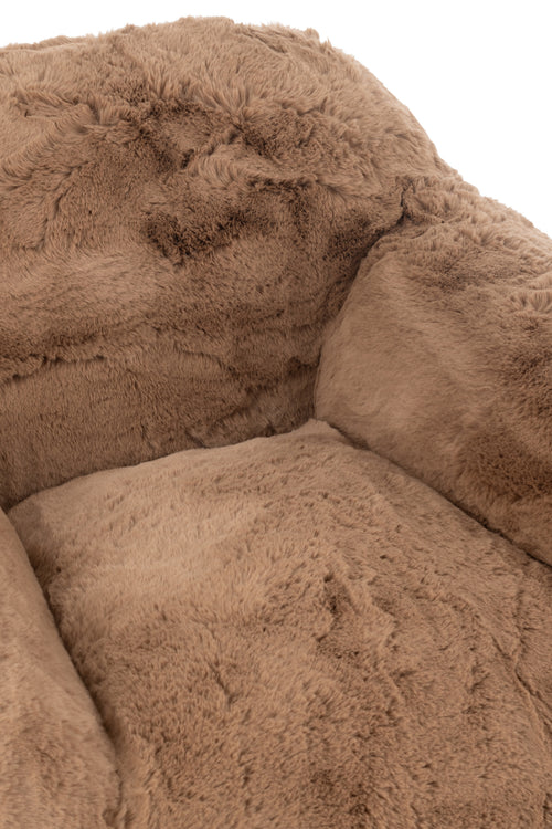 J-Line zetel Cutie - polyester - taupe - small - vtwonen shop