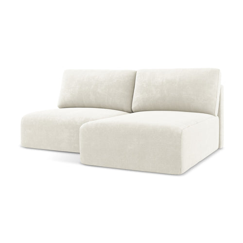 LaMiaSofa hoekbank rechts Ostia - chenille stof - wit - 210x149x79