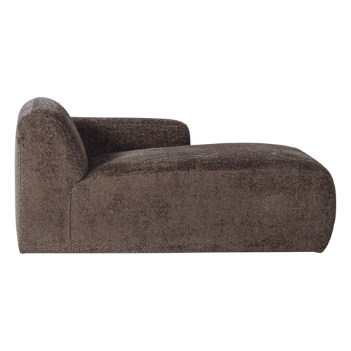 WOOOD chaise longue bank rechts Mojo Base - Wollig - Bruin - 74x112x162