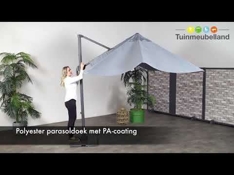 Hawaii parasol S - 250x250 cm - carbon black - ecru - vtwonen shop