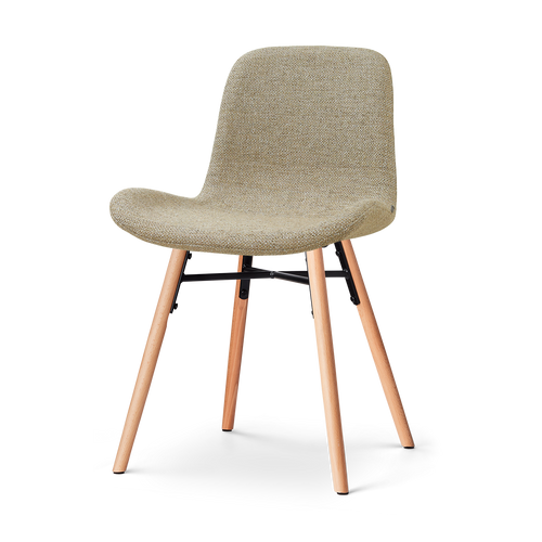 Nolon Nena-Fé eetkamerstoel taupe melange - houten onderstel - vtwonen shop