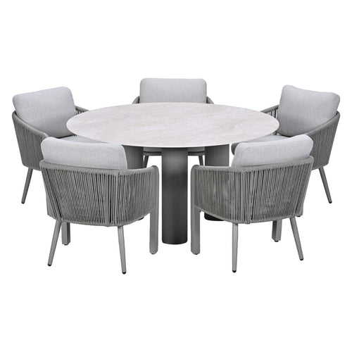 Garden Impressions Tuinset Ryan 6-delig - Finn tuintafel Ø150 cm