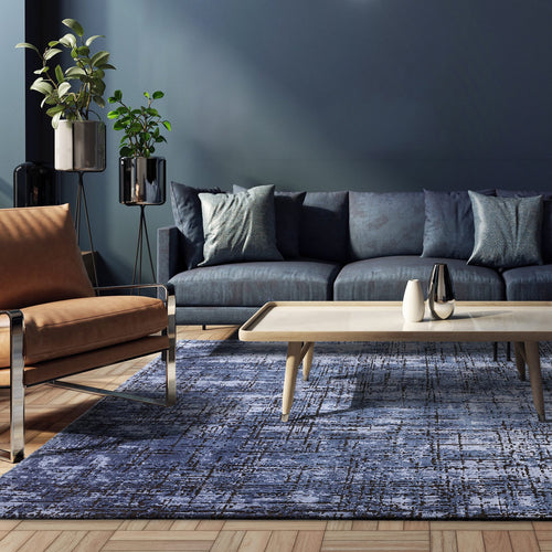 Vloerkleed Easy Living Kuza Abstract Navy Rug 200x290 cm - vtwonen shop