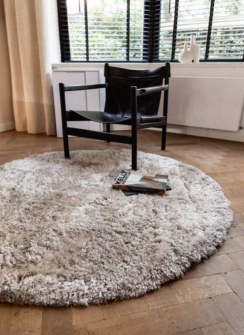 Interieur05 Rond Hoogpolig vloerkleed Fender wit/creme - 240 x 240 cm - vtwonen shop