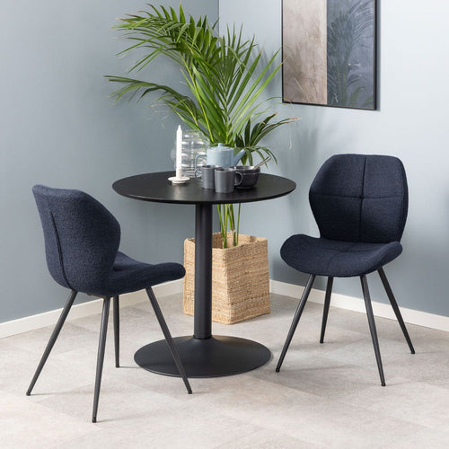 Lisomme Vino houten tafel zwart - Ø 80 cm - vtwonen shop