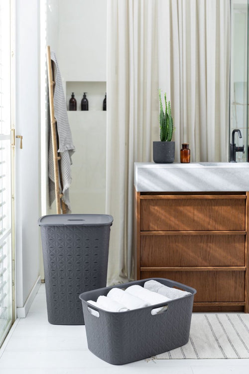 Curver Softex Wasbox - 56L - 43,8x34x59,9cm - Antraciet - vtwonen shop