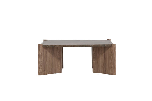 Rebellenclub Salontafel Makai - 100 x 100 cm - Bruin marmerlook