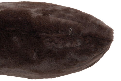 J-Line kussen Cutie - polyester - donkerbruin