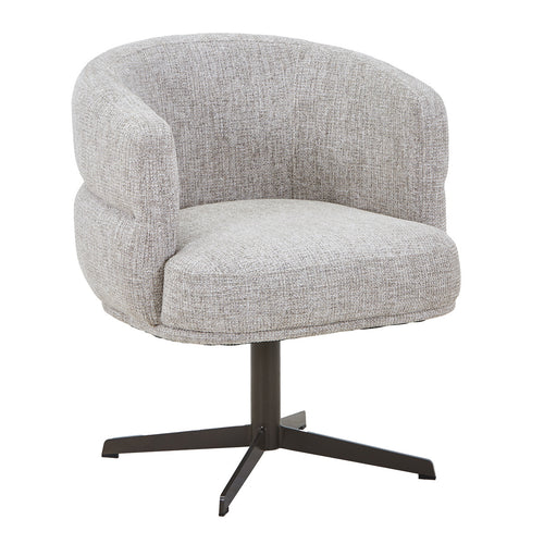 DÉJA Living Eetkamerstoel Coria - Beige/Brons - Draaibaar - Set van 2