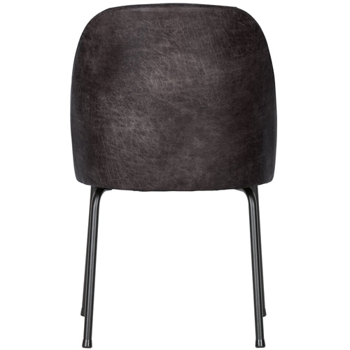 WOOOD eetkamerstoelen Vogue - Leer - Zwart - Set van 6
