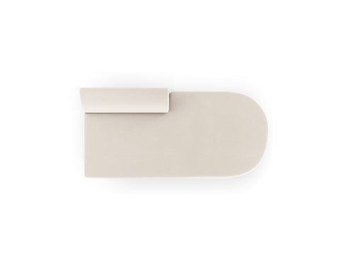 Micadoni Module Miley 2-zits, flueel lichtbeige - 90x158x70cm