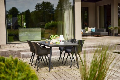 Hartman Dining Tuinset Sophie - Zwart Laminaat Kunststof - 170x100x75cm - vtwonen shop