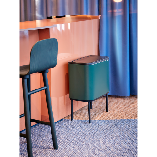 Bo Touch Bin, met 2 binnenemmers, 11 + 23 liter - Pine Green - vtwonen shop