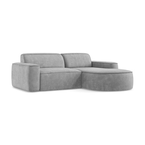 LaMiaSofa hoekbank rechts Melissa - chenille stof - lichtgrijs - 224x166x70
