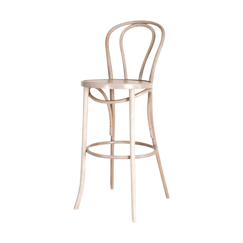 Fameg Vienna Thonet No. 18 houten barkruk whitewash - 75 cm